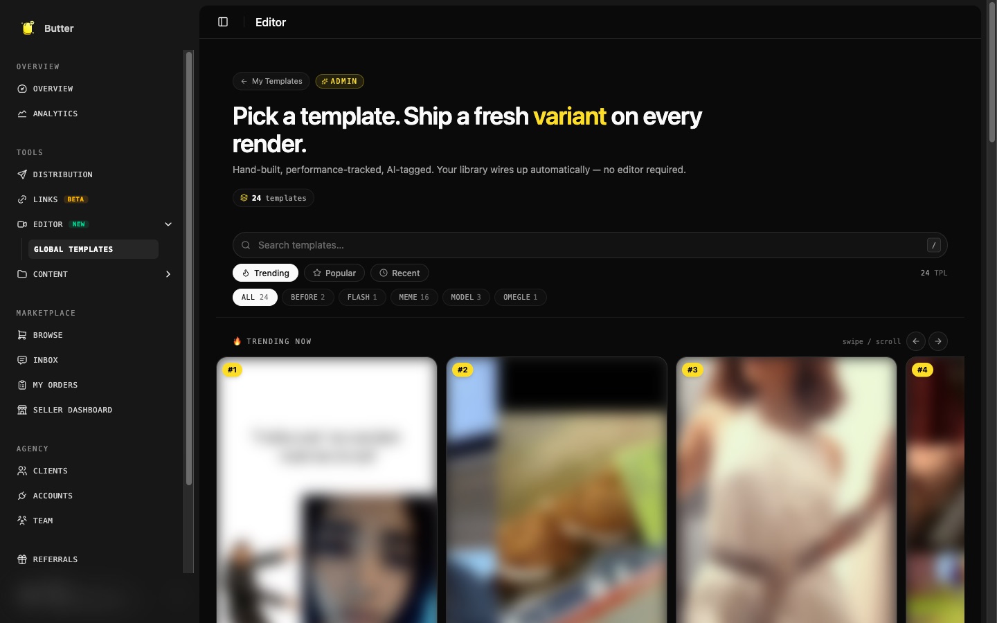 Viral-Proven Template Library in Butter v2